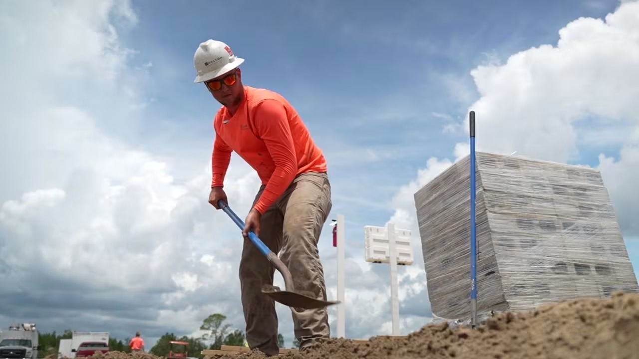 Construction professional working on a job site